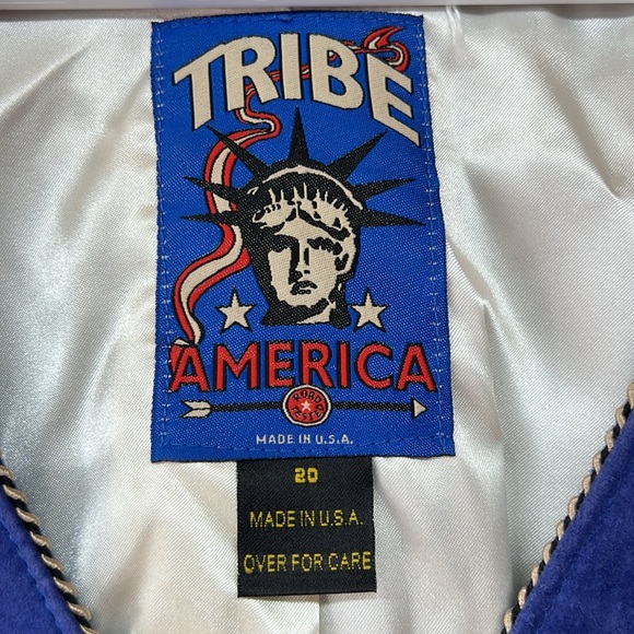 EUC Tribe American Leather Fringe Jacket With Coin and Bead Detail Fringe Tassel - Picture 9 of 10